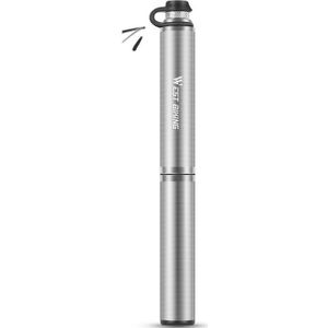 West Biking Bicycle Pump Portable High Pressure Inflators Mountain Road Car Bicycle Riding Equipment(Silver)