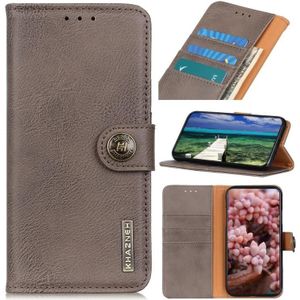 For Sony Xperia 5 III KHAZNEH Cowhide Texture Horizontal Flip Leather Case with Holder & Card Slots & Wallet(Khaki)