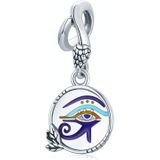 S925 Sterling Silver Egyptian Twin Eyes Pendant DIY Bracelet Necklace Accessories