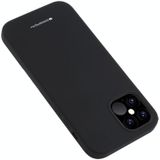 For iPhone 12 Pro Max GOOSPERY SILICONE Solid Color Soft Liquid Silicone Shockproof Soft TPU Case(Black)