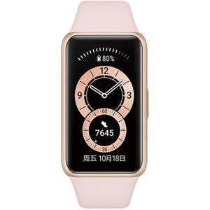 Original Huawei Band 6 1.47 inch AMOLED Color Screen Smart Wristband Bracelet  NFC Edition  Support Blood Oxygen Heart Rate Monitor / 2 Weeks Long Battery Life / Sleep Monitor / 96 Sports Modes(Pink)