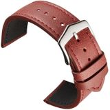 22mm Small Broken Texture Cowhide Strap Suitable For Huawei Watch(Red )