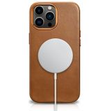 Icarer Oil Wax Texture Magsafe Magnetische Drie-Coverage Cowhide Telefoon Case voor iPhone 13 Pro Max