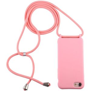 For iPhone 6s / 6 Candy Color TPU Protective Case with Lanyard(Pink)