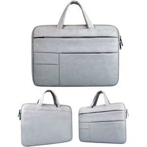 Universal Multiple Pockets Wearable Oxford Cloth Soft Portable Leisurely Handle Laptop Tablet Bag  For 12 inch and Below Macbook  Samsung  Lenovo  Sony  DELL Alienware  CHUWI  ASUS  HP (Grey)
