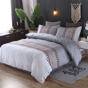 Comforter Bedding Sets Printing Duvet Cover Pillowcase  Without Bed Sheets  Size:220X240 cm-3PCS(Silver)