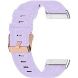 Voor Fitbit Versa 4 / Sense 2 Universele nylon geweven canvas horlogeband