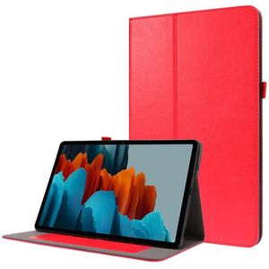 For Samsung Galaxy Tab S7+ T970/T976B 2-Folding Business Horizontal Flip PU Leather Case with Card Slots & Holder(Red)