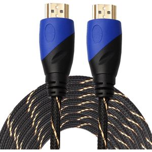 15m HDMI 1.4 Version 1080P Woven Net Line Blue Black Head HDMI Male to HDMI Male Audio Video Connector Adapter Cable