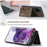 For Samsung Galaxy S20 Ultra DG.MING M2 Series 3-Fold Multi Card Bag + Magnetic Back Cover Shockproof Case with Wallet & Holder Function(Coffee)