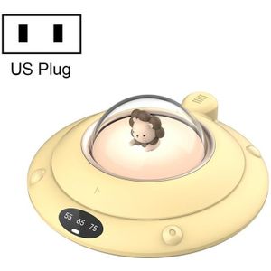 Cartoon verwarmde beker Pad UFO-geïsoleerde en constante temperatuur Coaster met nachtlampje  US-stekker