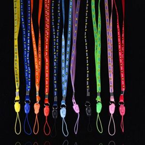 100 PCS Smiling Face Lanyards for ID Card Working Card Badge