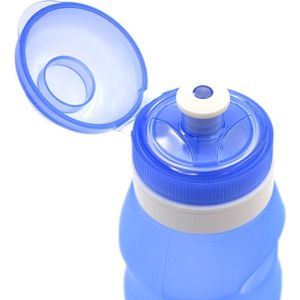 Outdoor Travel Creative Portable Silicone Folding Water Bottle Cup  Capacity: 600ml(Blue)