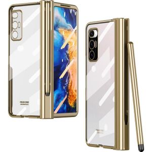 For Xiaomi Mi Mix Fold Full Body Electroplating Hinge Phone Case with Stylus(Gold)