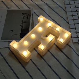 Alphabet F English Letter Shape Decorative Light  Dry Battery Powered Warm White Standing Hanging LED Holiday Light