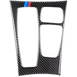 Car Carbon Fiber Tricolor Gear Panel Decorative Sticker for BMW X5 2008-2013 / X6 2009-2014  Low-level Configuration Left Drive