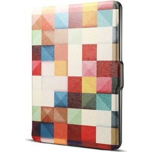 Colors Magic Cube Print Horizontal Flip PU Leather Protective Case for Amazon Kindle Paperwhite 1 & 2 & 3 with Sleep / Wake-up