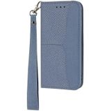 Voor Xiaomi Redmi Note 10 Pro 5G geweven textuur stiksels magnetische horizontale flip PU lederen hoesje met houder  kaart slots & portemonnee &lanyard (grijs)