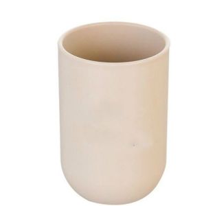 Simple Cute Brushing Cup Couple Plastic Mouthwash Cup  Pattern:Pure Color(Light khaki)