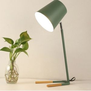 YWXLight LED Eye-caring Table Lamp Modern Creative Minimalist Bedroom Bedside Lamp Student Study Table Lamp (Green)