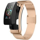 K30 0.96 inch Steel Band Oortelefoon Afneembaar Leven Waterdicht Smart Watch Ondersteuning Bluetooth Call (Rose Gold)