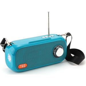 T&G TG613 TWS Solar Portable Bluetooth Speakers with LED Flashlight  Support TF Card / FM / AUX / U Disk(Green)