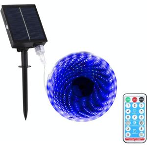 5m 12V SMD 2835 3600lm Waterproof LED Strip with Remote Control + Solar Panel (Blue Light)