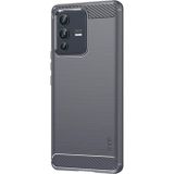 Voor Vivo V23 Pro /S12 Pro Mofi Gentles -serie geborstelde textuur Koolstofvezel zacht TPU -telefoonhoesje