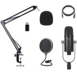 BM-86 USB Condenser Microphone Voice Recording Computer Microphone Live Broadcast Equipment Set  Specification: Cantilever Bracket Set