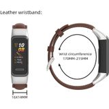 Voor Huawei Band 4 / Honor Band 5i Mijobs Koeienhuid Lederen Vervanging Strap Horlogeband (bruin goud)