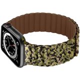 Magnetic Camouflage Silicone Replacement Strap Watchband For Apple Watch Series 7 & 6 & SE & 5 & 4 44mm/3 & 2 & 1 42mm (Army)