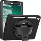 360 graden rotatie PC + TPU beschermende hoes met houder & handriem en pensleuf voor Apple iPad Pro 9.7 (2016) (zwart)