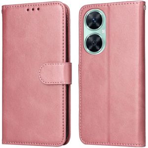 Voor Huawei nova 11i / Maimang 20 5G / Enjoy 60 Pro Classic Calf Texture Flip Leather Phone Case (Rose Gold)