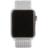 Simple Fashion Nylon Watch Strap for Apple Watch Series 5 & 4 40mm / 3 & 2 & 1 38mm  with Magic Stick(Silver)