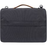 Nylon Waterproof Laptop Handbag Bag for 15-15.6 inch Laptops with Trunk Trolley Strap (Black)