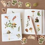TH001-22 6 Sets Japanese Paper Decoration Hand Account DIY Sticker(One Leaf Residence )