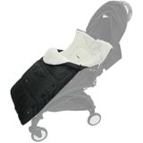 Baby Stroller Sleeping Bag Autumn and Winter Windproof Warm Foot Cover Baby Stroller(Linen Black Sleeping Bag)