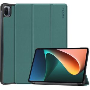 Voor Xiaomi MI PAD 5/5 Pro Enkay Custer Texture Horizontale Flip PU + PC lederen tas met drie-vouwen houder & slaap / weks-functie