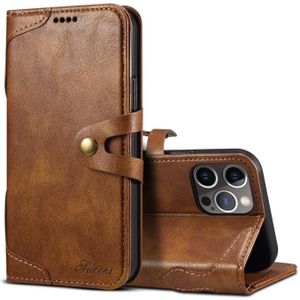 Calf Texture Buckle Horizontal Flip Leather Case with Holder & Card Slots & Wallet For iPhone 13 Pro(Brown)