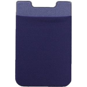 4 PCS Stretch Lycra Mobile Phone Back Sticker Card Holder Phone Back Wallet Bus Bank Card Holder(Dark Blue)