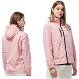 Ladys Outdoor Sports Single Layer Stormsuit Wear Resistant Breathable Waterproof Windproof Couple Mountaineering Suit (Color:Pink Size:XXXL)