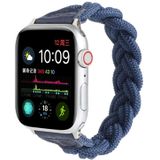 Elastic Woven Watchband For Apple Watch Series 6 & SE & 5 & 4 40mm / 3 & 2 & 1 38mm  Length:130mm(Blue)