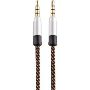 3.5mm Male To Male Car Stereo Gold-Plated Jack AUX Audio Cable For 3.5mm AUX Standard Digital Devices  Length: 3m(Brown)