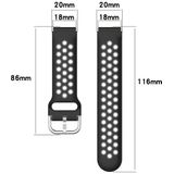 For Xiaomi Watch / Huawei Honor S1 18mm Two Color Sport Wrist Strap Watchband(Red + Grey)
