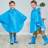 Children Raincoat Boys And Girls Split Cloak Three-Dimensional Cartoon Breathable Raincoat  Size: L(Blue)