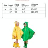 Children Raincoat Boys And Girls Split Cloak Three-Dimensional Cartoon Breathable Raincoat  Size: L(Blue)