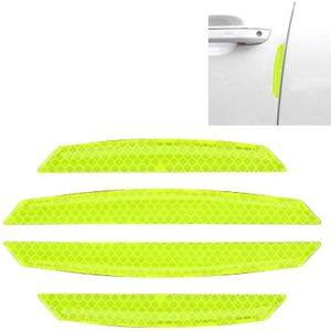 4 PCS Universal Car Door Anti-collision Strip Protection Guards Trims Stickers (Green)