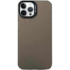 Voor iPhone 12 Pro Max semi-transparant  mat pc-telefoonhoesje