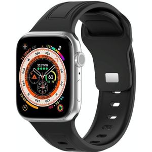 Voor Apple Watch SE 2023 40 mm siliconen horlogeband met vierkante gesp