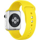 Double Rivets Silicone Watch Band for Apple Watch Series 3 & 2 & 1 42mm (Yellow)